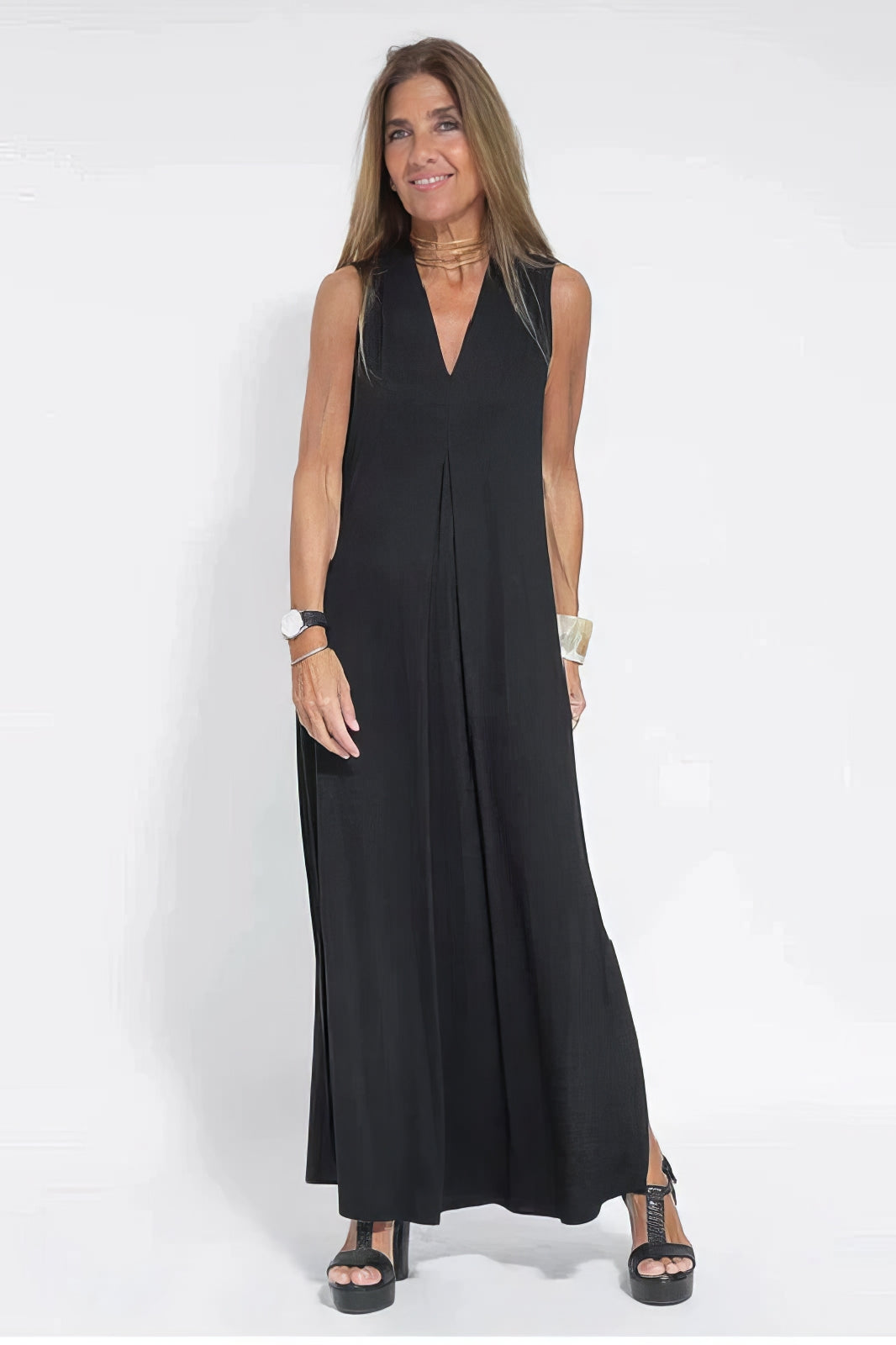 Aria Elegant Long Dress with Free Matching Cardigan