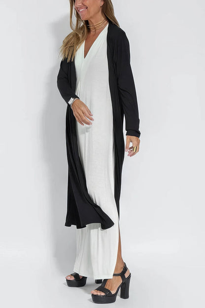 Aria Elegant Long Dress with Free Matching Cardigan