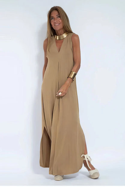 Aria Elegant Long Dress with Free Matching Cardigan