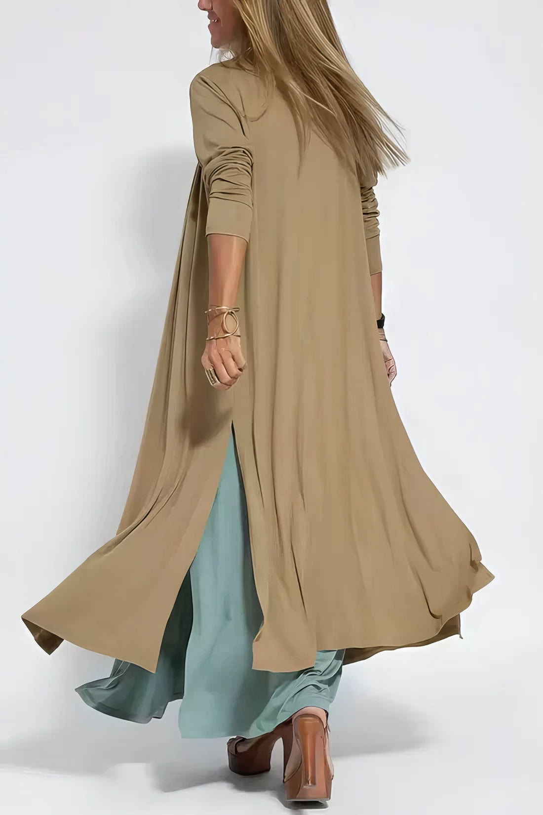 Aria Elegant Long Dress with Free Matching Cardigan